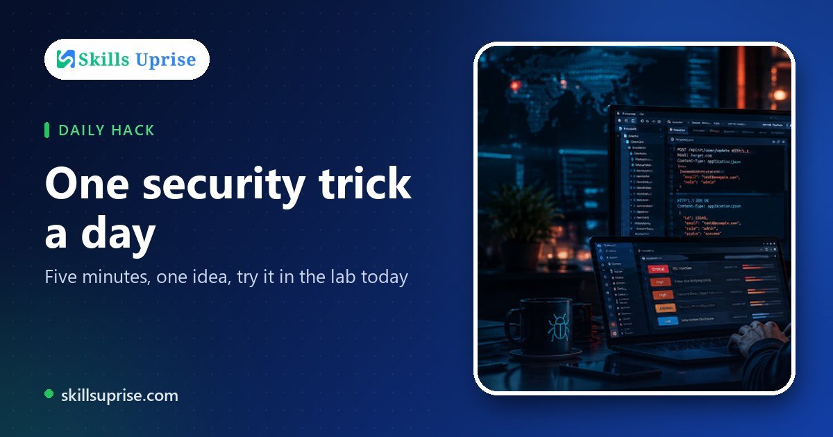 One security trick a day | Skills Uprise
