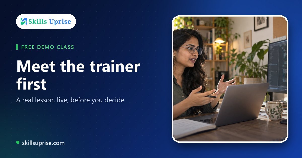 Meet the trainer first | Skills Uprise