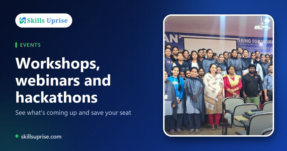 Workshops, webinars and hackathons | Skills Uprise