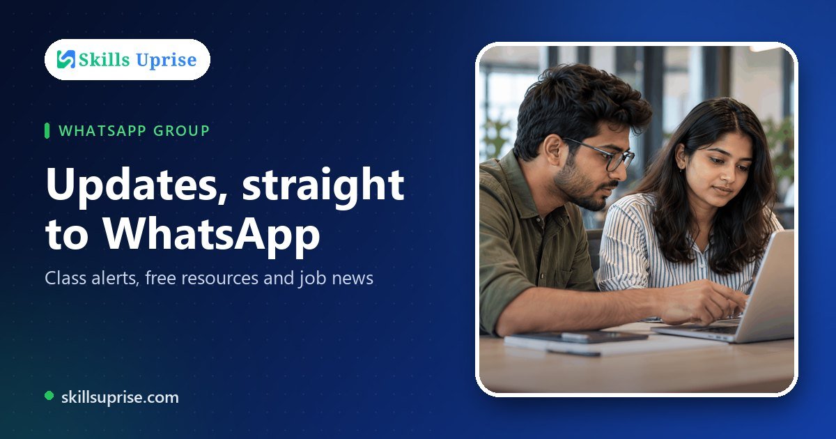 Updates, straight to WhatsApp | Skills Uprise